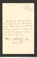 k.k. naturhistorisches Hofmuseum, Intendanzakten 1885-1896 (Hauer), Aktenzahl Z.328.a/1889, Seite 1